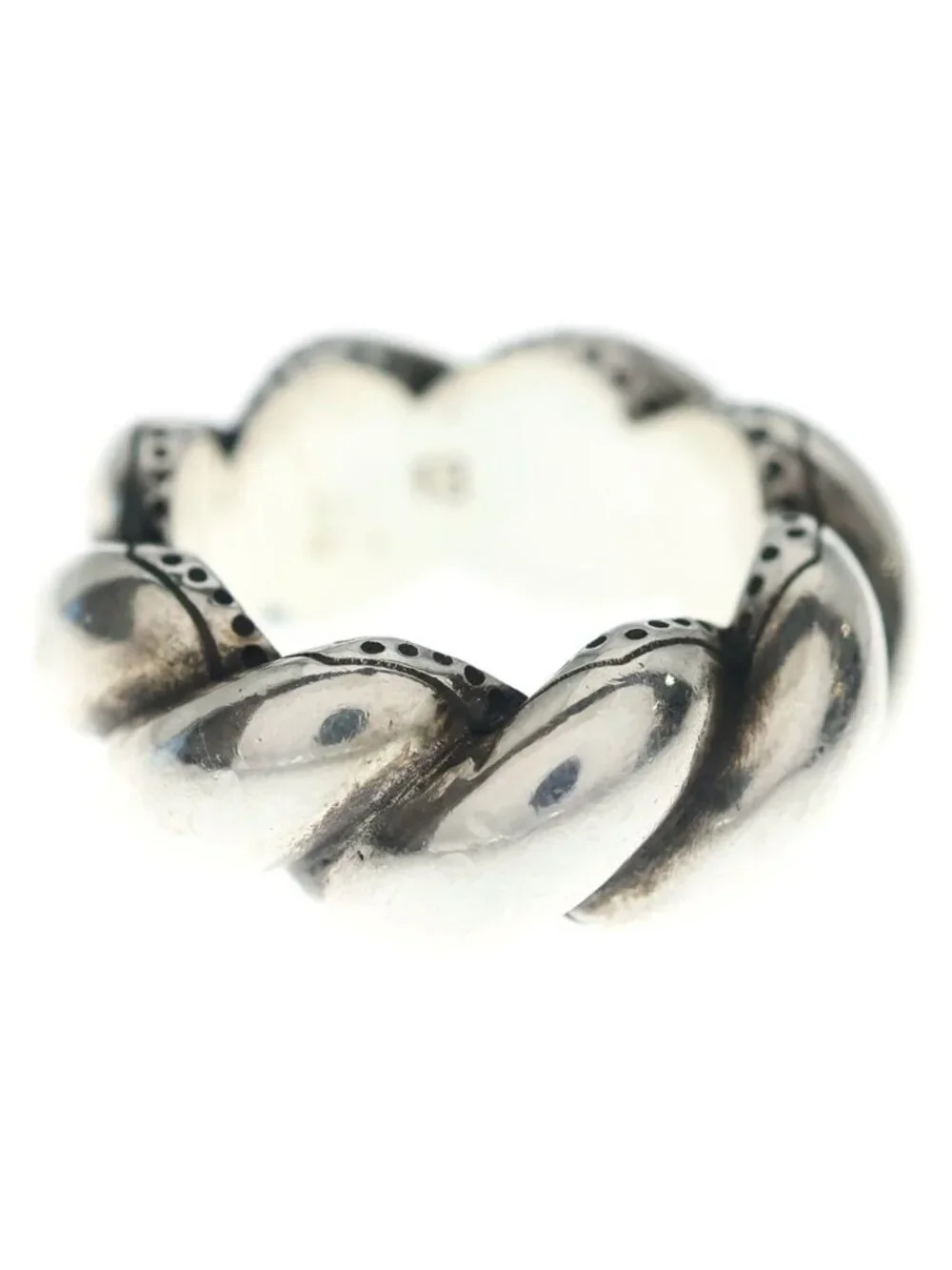 Gucci Garden Twist GG Logo Ring Silver